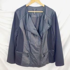 Alfani Vegan Black Leather Jacket
